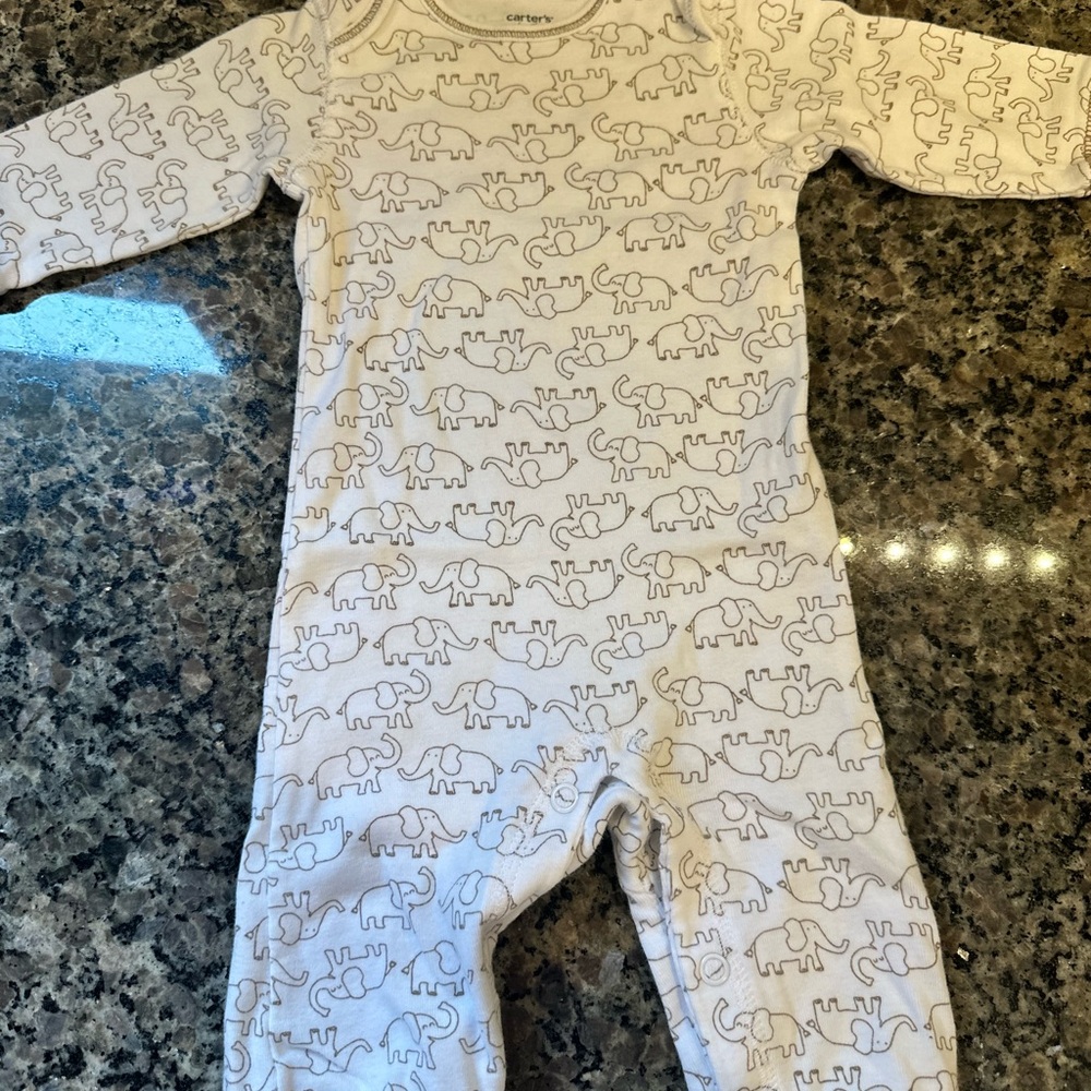 Carter's White and Brown One Piece